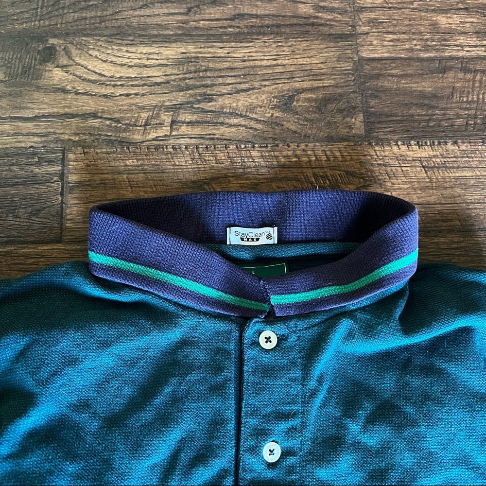 Outer Banks Green-Blue Polo Shirt XL